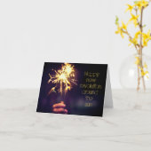 Carte Bonne révolution autour du soleil (Fleur jaune)