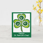 Carte Bonne Saint Patrick ! (Fleur jaune)