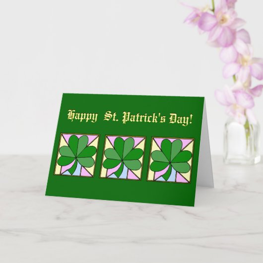 Carte Bonne Saint Patrick à mon cher ami irlandais (Orchidée)