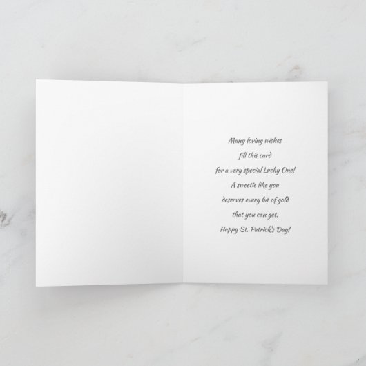 Carte Bonne Saint Patrick. Princesse d'Irlande (Intérieur)