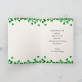 Carte Bonne Saint Patrick. Vintage petite fille irlandai (Intérieur)