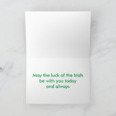 Carte Bonne Saint Patrick's Day (Intérieur)