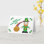 Carte Bonne Saint Patrick's Day (Fleur jaune)