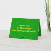 Carte Bonne Saint Patrick's Day (Dos)