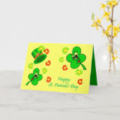 Carte Bonne Saint Patrick's Day (Fleur jaune)