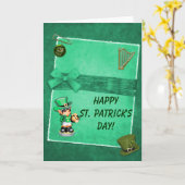 Carte Bonne Saint Patrick's Day (Fleur jaune)