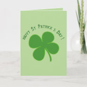 Carte Bonne Saint Patrick's Day (Devant)