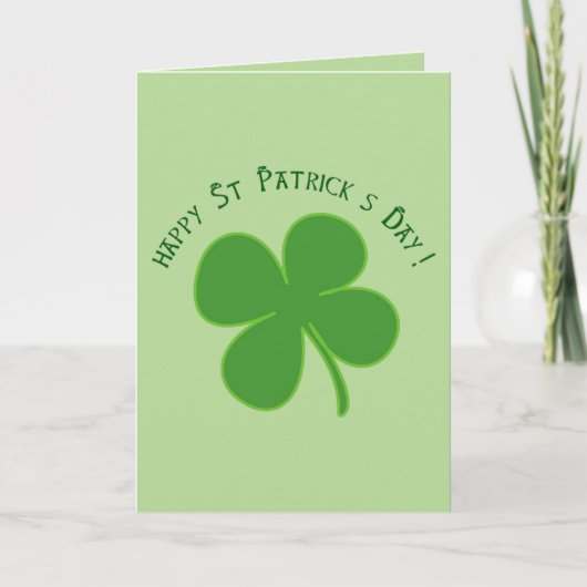 Carte Bonne Saint Patrick's Day (Devant)