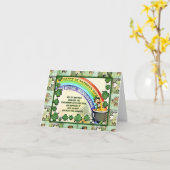 Carte Bonne Saint Patrick's Day (Fleur jaune)