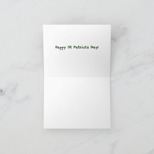 Carte Bonne Saint Patrick's Day (Intérieur)