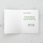 Carte Bonne Saint Patrick's Day (Intérieur)