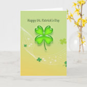 Carte Bonne Saint Patrick's Day (Fleur jaune)