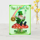 Carte Bonne Saint Patrick's Day (Fleur jaune)
