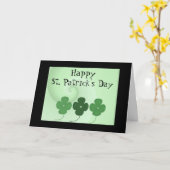 Carte Bonne Saint Patrick's Day (Fleur jaune)