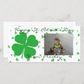 Carte Bonne Saint Patrick's Day (Devant / Derrière)