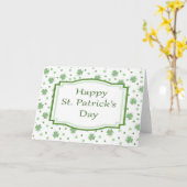 Carte Bonne Saint Patrick's Day (Fleur jaune)