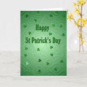 Carte Bonne Saint Patrick's Day (Fleur jaune)
