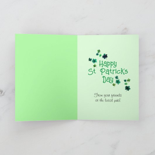 Carte Bonne Saint Patrick's Day Irish Blessing (Intérieur)