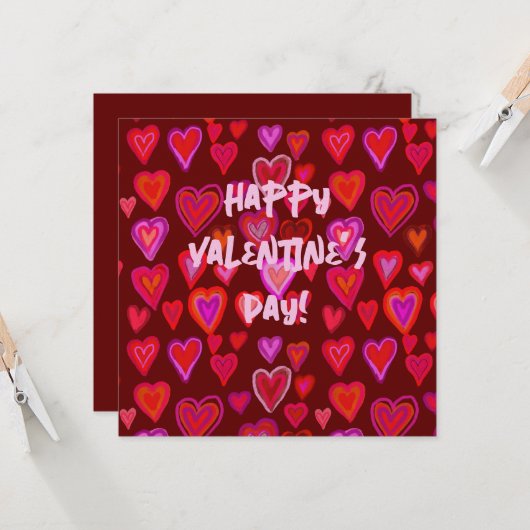 Carte Bonne Saint Valentin ! (Devant/Arrière en situation)