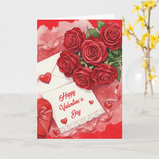 Carte Bonne Saint-Valentin (Fleur jaune)
