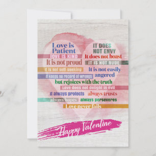 Carte Bonne Saint Valentin - 1 Corinthiens 13
