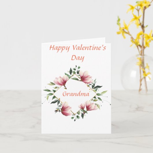 Carte Bonne Saint-Valentin Mamie (Fleur jaune)