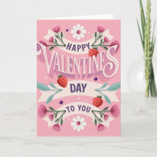 Carte Bonne Saint Valentin pour vous (Devant)