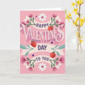 Carte Bonne Saint Valentin pour vous (Fleur jaune)