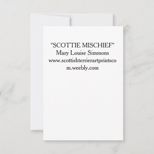 CARTE BONNE SCOTTIE ANNIVERSAIRE (Dos)