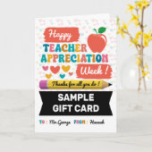 Carte bonne semaine d'appréciation des enseignants, appr (Fleur jaune)