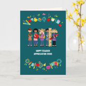 Carte Bonne semaine d'appréciation des enseignants sur m (Fleur jaune)