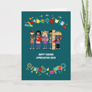 Carte Bonne semaine d'appréciation des enseignants sur m