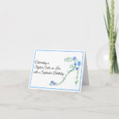Carte Bonne Septembre Anniversaire Soeur en Droit Blue A (Devant)