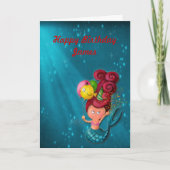 Carte Bonne sirène d'anniversaire (Devant)