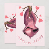 Carte Bonne Sloth Funny Birthday Card (Devant / Derrière)