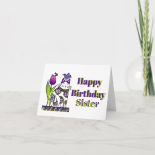 Carte Bonne Soeur d'anniversaire -