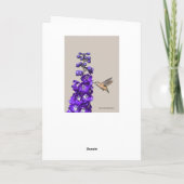 Carte Bonne Soeur d'anniversaire aux colibris (Dos)