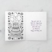 Carte Bonne soeur d'anniversaire | Sentimental personnal (Intérieur)