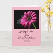 Carte Bonne soeur de la fête des mères (Fleur jaune)