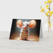 Carte Bonne souris d'anniversaire (Fleur jaune)