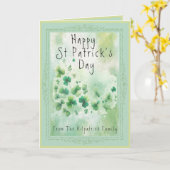 Carte Bonne St Patrick's Day Irlandais Shamrock aquarell (Fleur jaune)