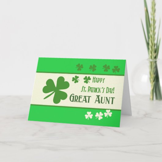 Carte Bonne tante Bonne St. Patrick's Day (Devant)