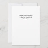 Carte Bonne Transplantation versaire Anniversaire Person (Dos)