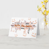 Carte Bonne typographie d'Halloween (Fleur jaune)