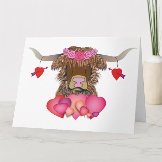 Carte Bonne vache de la Saint-Valentin (Devant)