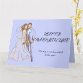 Carte Bonne vie de marié (Fleur jaune)