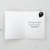 Carte Bonne Vielle Dame pour un anniversaire (Intérieur)