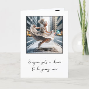 Carte Bonne Vielle Dame pour un anniversaire