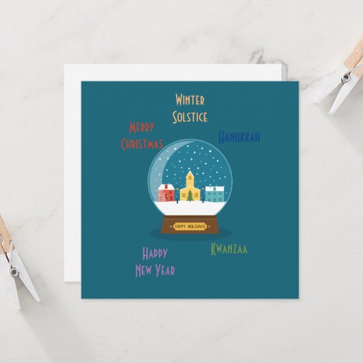 Carte Bonnes Fêtes (Devant/Arrière en situation)