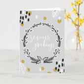 Carte Bonnes Fêtes (Fleur jaune)